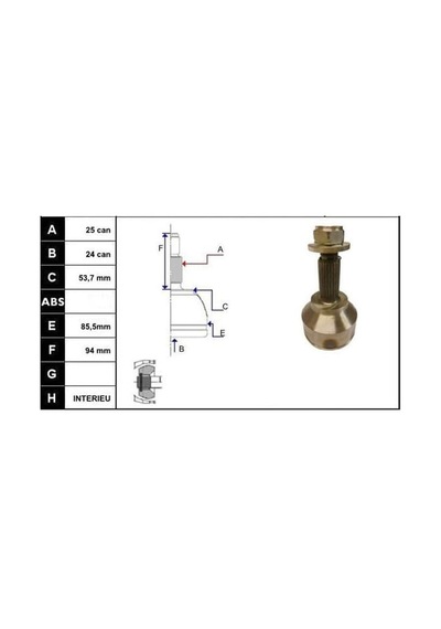ECOFIX KRL1490ECF Aks Kafası Connect 02- 1,8Dı 75Hp Dıs