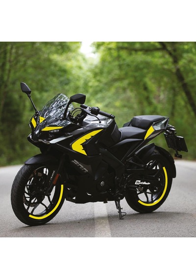 Bajaj Rs200 Tek Renk Sarı Parçalı Motosiklet Sticker Etiket Takım Modeli
