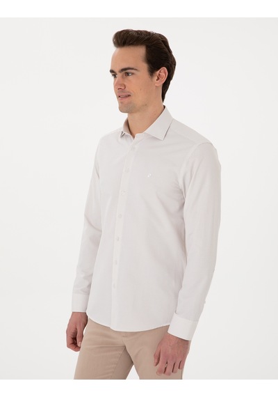 Pierre Cardin Erkek Bej Gömlek Desenli 50306074-vr011 Bej
