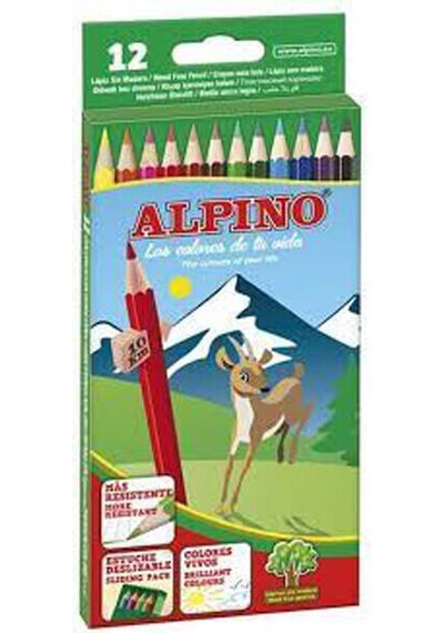 Alpino Kuru Boya 12 Renk Karton Kutu Al-10654