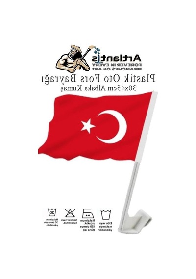 30x45 Cm Plastik Oto Bayrak, Araç İçin Takılabilir Türk Bayrağı 1000 x 1500 CM