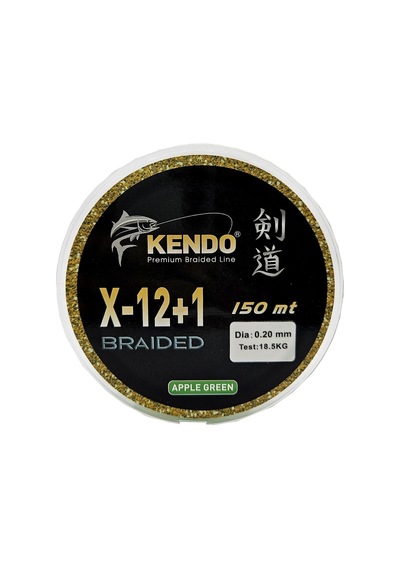 Kendo X-12+1 Braided 150m Apple Green Örgü İp 0,16mm