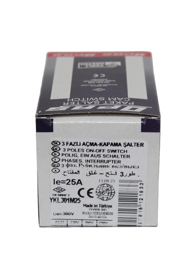 OPAŞ 3X25A 0-1 Aç - Kapa Mini Tip Kilitli Şalter