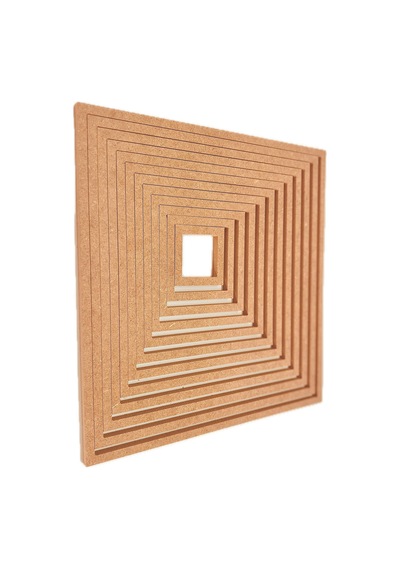 12'li Kare Ham Mdf, 8mm Kalınlık, 30 Cm Kasnak, Boyanabilir Vidasız Kasnak, Makrome Halkası
