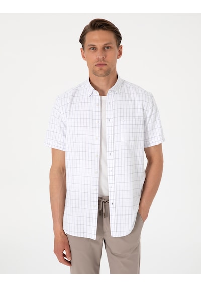 Pierre Cardin Erkek Beyaz Gömlek Kısa Kollu 50307066-vr013 Beyaz