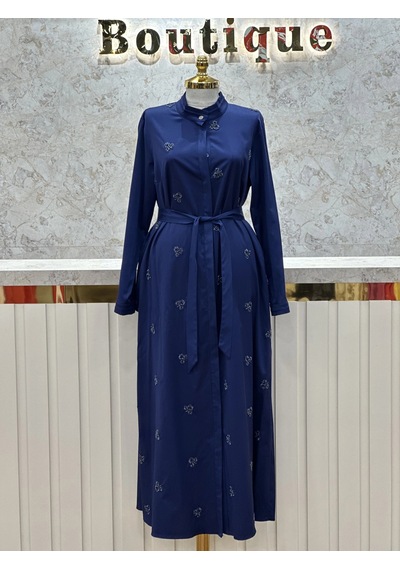 Fuat Gürşen Fg-25k4103-l Lacivert Renk Elbise Çok Renkli