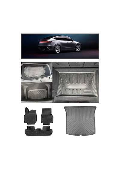 Rizline Tesla Model Y Juniper 2025 Ve Sonrası 3d Havuzlu Paspas Ve 3d Tüm Bagajlar Set