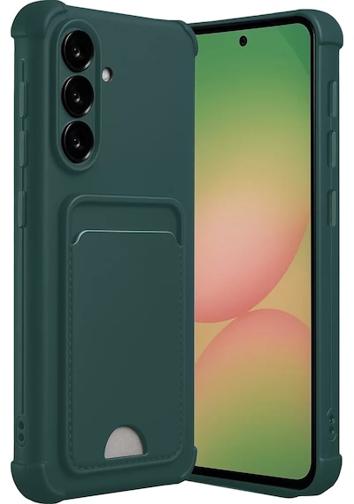 Newface Samsung Uyumlu Galaxy A17 5g Kelvin Kartvizitli Silikon - Koyu Yeşil Resimdeki