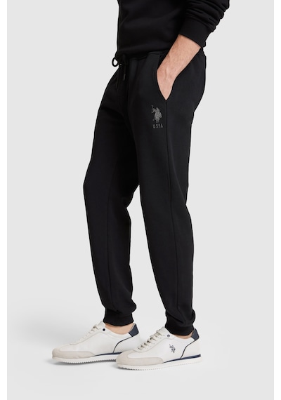 U.S. Polo Assn. Erkek Siyah Slim Fit Paçası Lastikli Eşofman Altı 50329410-vr046 U.S. Polo Assn. Erkek Siyah Slim Fit Paçası Lastikli Eşofman Altı 50329410-vr046