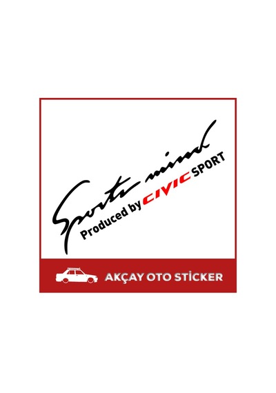 Sport Mind Sticker Produced By Civic Sticker Civic Oto Sticker