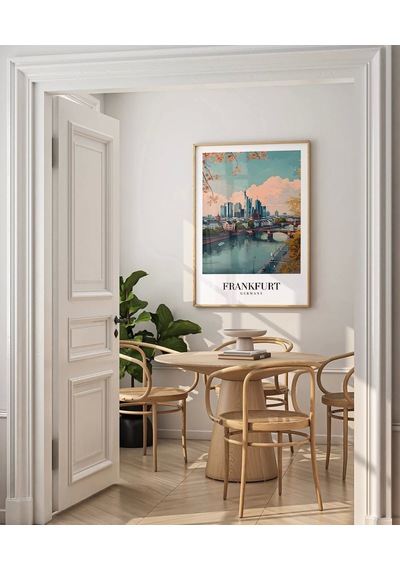 Çerçevesiz Poster Frankfurt Vintage