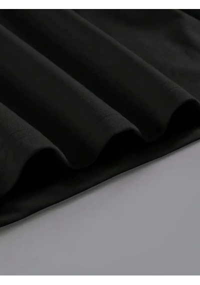 Freedom Storee Kadın Brooklyn Baskılı Tişört Kısa Kol Bisiklet Yaka Oversize T-shirt - Siyah Çok Renkli