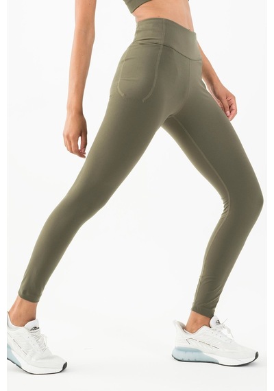 Maraton Active Slimfit Kadın Fitness Haki Tayt 22266-haki