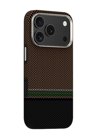 Apple Uyumlu iPhone 17 Pro Max Kılıf M-safe Şarjlı Karbon Fiber Benks Prestige Armorpro Kevlar Kapak Gold