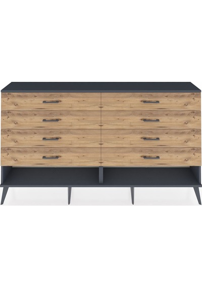 Arges Konsol 8 Çekmeceli 176x30x99 Antrasit-antrasit/çam Antrasit-antrasit/çam Arges Konsol 8 Çekmeceli 176x30x99 Antrasit-antrasit/çam Antrasit-antrasit/çam