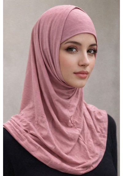 Aldaıyr Hijab 2 Parça Likra Kumaş Pembe