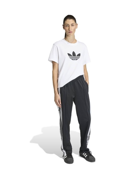 Whıte/black Adidas Kadın Günlük T-shirt Trefoil Boxy T Kd6225 Beyaz