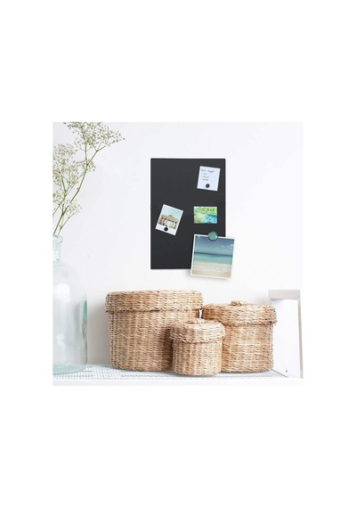Dünya Magnet Mıknatıslı Pano Siyah 50x32 Cm Dekoratif Metal Magnet Panosu Çok Renkli