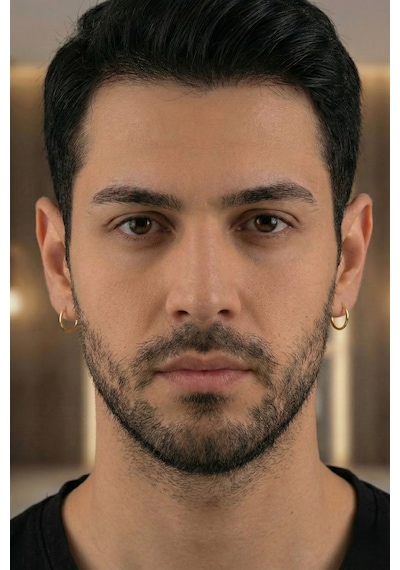 14 Ayar Altın Düz Halka Küpe M Sarı