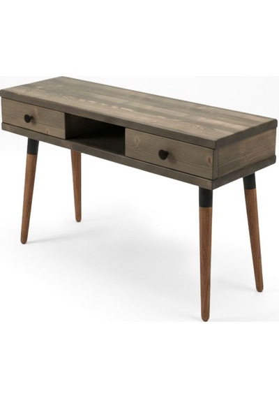Mobenta Modest Entry Masif Ahşap Dresuar, 2 Çekmece & 1 Bölme - 120 Cm, Cv Ceviz