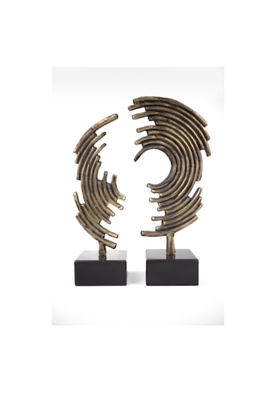 Modern Soyut Dekoratif Biblo Seti Gold Esktirme-207