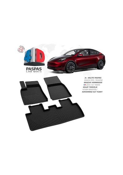 Tesla Model Y 4d Araca Özel Havuzlu Kauçuk Paspas 2020 Üzeri Tesla Model Y 4d Araca Özel Havuzlu Kauçuk Paspas 2020 Üzeri