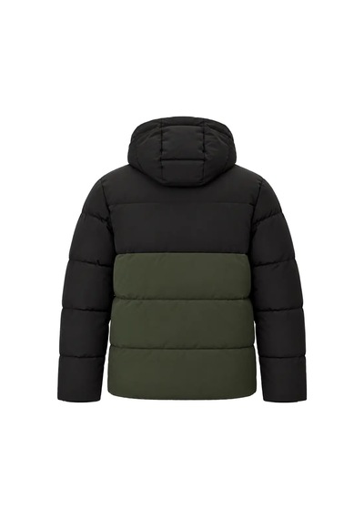 Jack & Jones 12298858 Jjbecks Puffer Sn Mont Haki-siyah