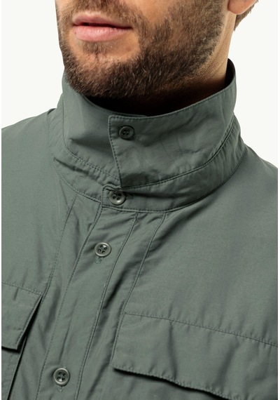 Jack Wolfskin Barries L/s Erkek Gömlek-1404101 Yeşil