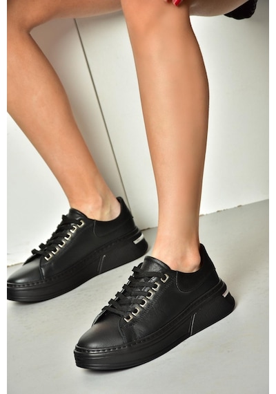 Fox Shoes P555020003 Siyah Hakiki Deri Kadın Spor Ayakkabı Sneakers Siyah Fox Shoes P555020003 Siyah Hakiki Deri Kadın Spor Ayakkabı Sneakers Siyah