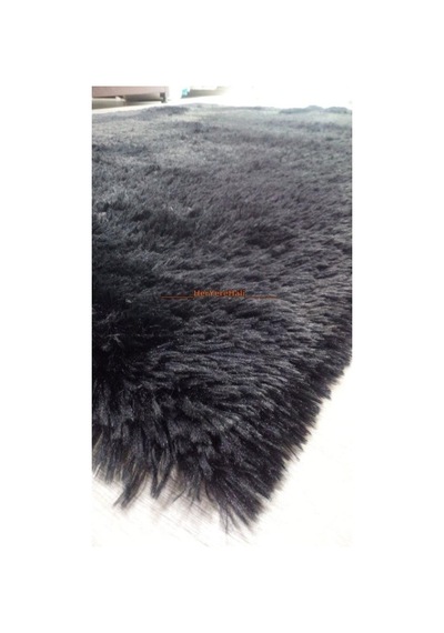 Doğuş Tavşan Tüyü Siyah 80 x 300 Cm Peluş Yolluk