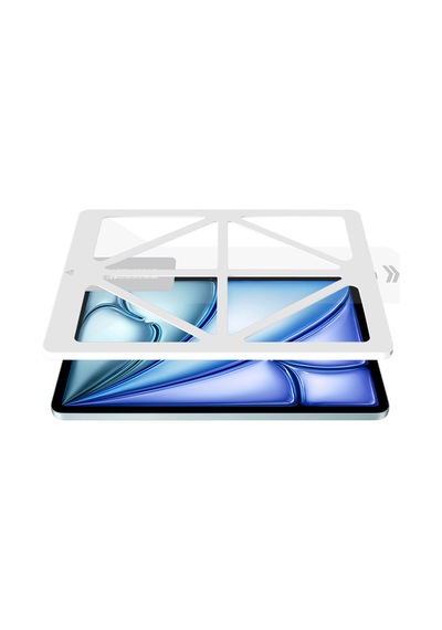 Apple Uyumlu iPad  Air 11 2024 Caseworld Steel Shield Serisi Temperli Cam Ekran Koruyucu Kurulum Kitli