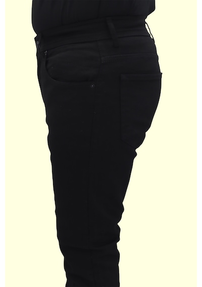 Denim Cartel Dmctekstil Erkek Siyah 1005 Yüksek Bel Dar Kesim Boru Paça Jean Pantolon