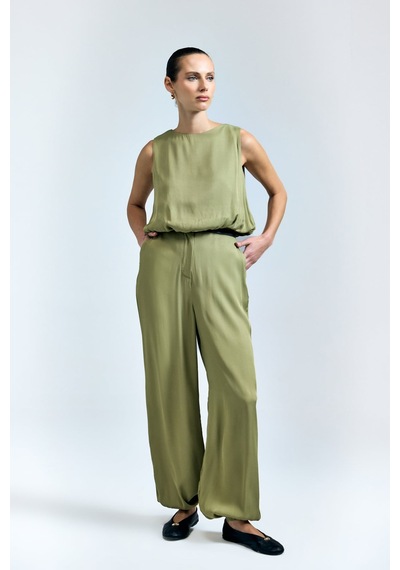 Sateen Colin Pantolon - Haki-137343