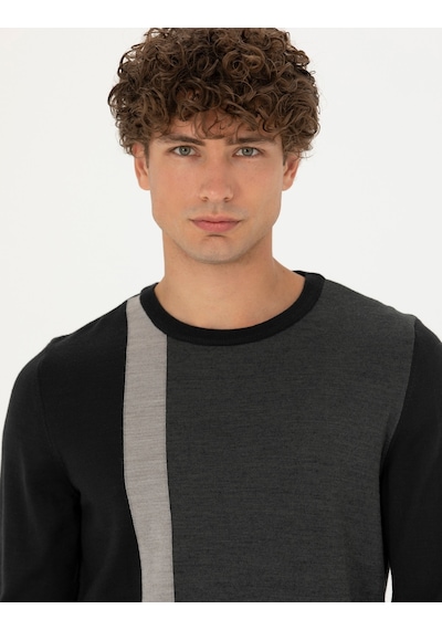 Pierre Cardin Erkek Siyah Triko Kazak 50278089-vr046 Siyah