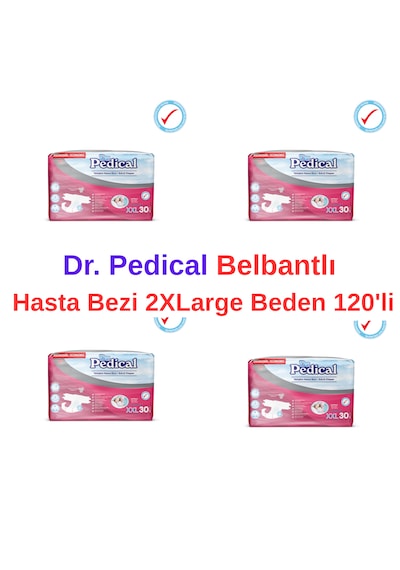 Dr. Pedical - Belbantlı Yaşlı Yetişkin Hasta Bezi 2xlarge 120'li 2XL