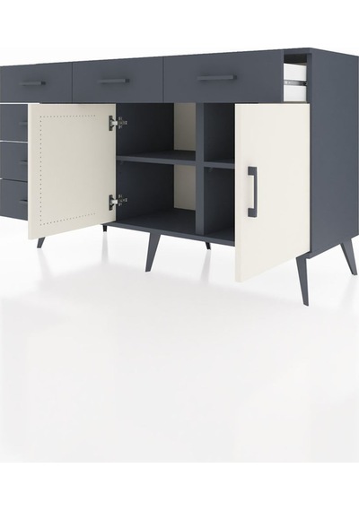 Hyperion Konsol 2 Raflı 6 Çekmeceli 2 Kapaklı 132x44x83 Antrasit-aytaşı/antrasit Aytaşı/antrasit Hyperion Konsol 2 Raflı 6 Çekmeceli 2 Kapaklı 132x44x83 Antrasit-aytaşı/antrasit Aytaşı/antrasit
