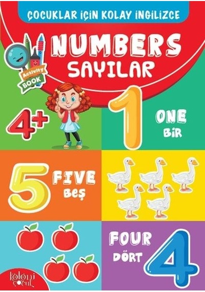 Numbers-Çocuklar İçin Kolay İngilizce- Koloni Çocuk Yayınları