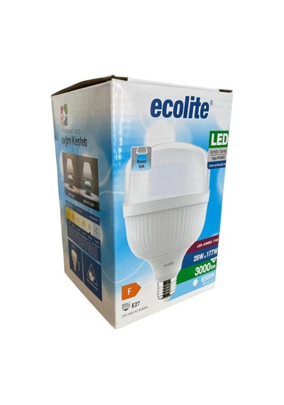 Ecolite 28w 177w Jumbo Led Ampul 6500k Beyaz Işık E27 Duylu