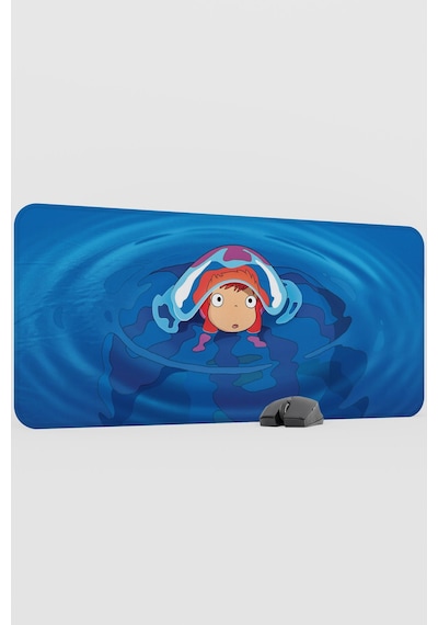 Ponyo Anime V1 - 90x40 Xxl Gaming Kauçuk Kaymaz Taban Mouse Pad Fare Altlığı