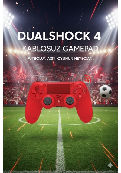 Dualshock 4 Kablosuz Gamepad Ps4 & Pc Uyumlu Gerçek Oyun Deneyimi Kırmızı - 784069522