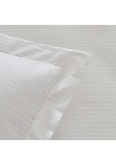 Karaca Home Vessa Çift Kişilik Çizgili Saten Nevresim Takımı Beyaz 200.22.02.0088 Beyaz