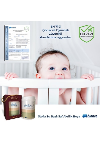 Stella Su Bazlı Saf Akrilik Boya - 0101-beyaz 8211 - 1 Lt Diğer