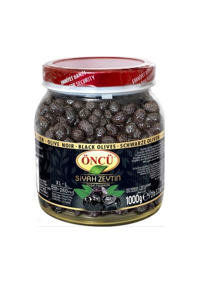5 Adet Öncü Doğal Salamura Siyah Zeytin 201-260ad/kg 1 Kg