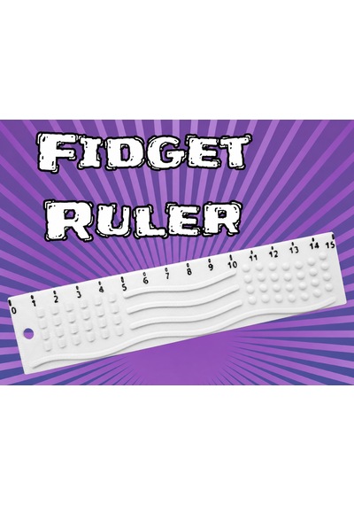 3d Baskı Dokunsal Fidget Cetveli - Kabartmalı Stres Ve Odaklanma Oyuncağı - Beyaz