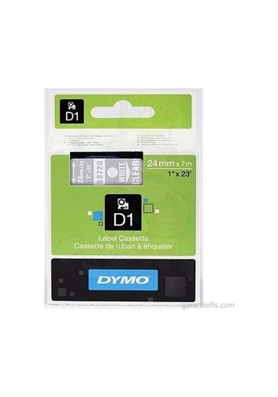 Dymo D1 Şeffaf/Beyaz Yedek Şerit 24Mm X 7Mt 53720
