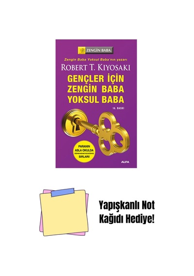 Gençler İçin Zengin Baba Yoksul Baba + Yapışkanlı Not Kağıdı