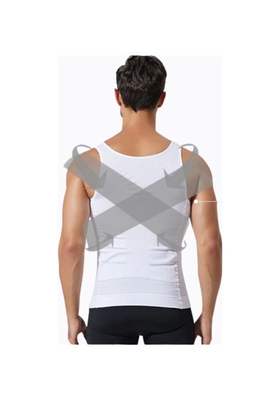 Ff Fit Form Giyim Erkek Göbek Ve Gögüs Toparlayıcı Destekleyici Korse Atlet Beyaz Renk Beyaz
