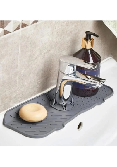 Su Tutucu Musluk Matı Mutfak Ve Banyo Için Koruyucu Musluk Ve Lavabo Matı Silikon Tezgah Üstü Mat Pl Diğer