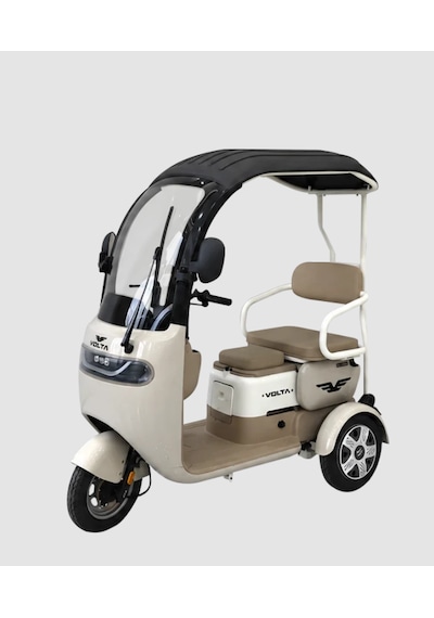 Volta VM2 Üç Tekerlekli Elektrikli Motosiklet - Krem