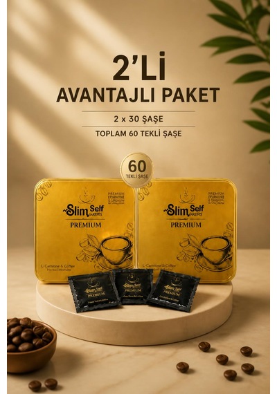 Slimself Kore Premium Form Kahvesi 2 Li Avantajlı Paket Toplam 60 Tekli Şase